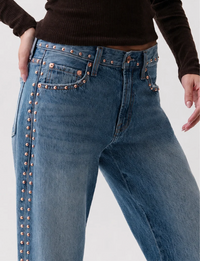 Lexi Mid Rise Bowed Jeans, Star Studded