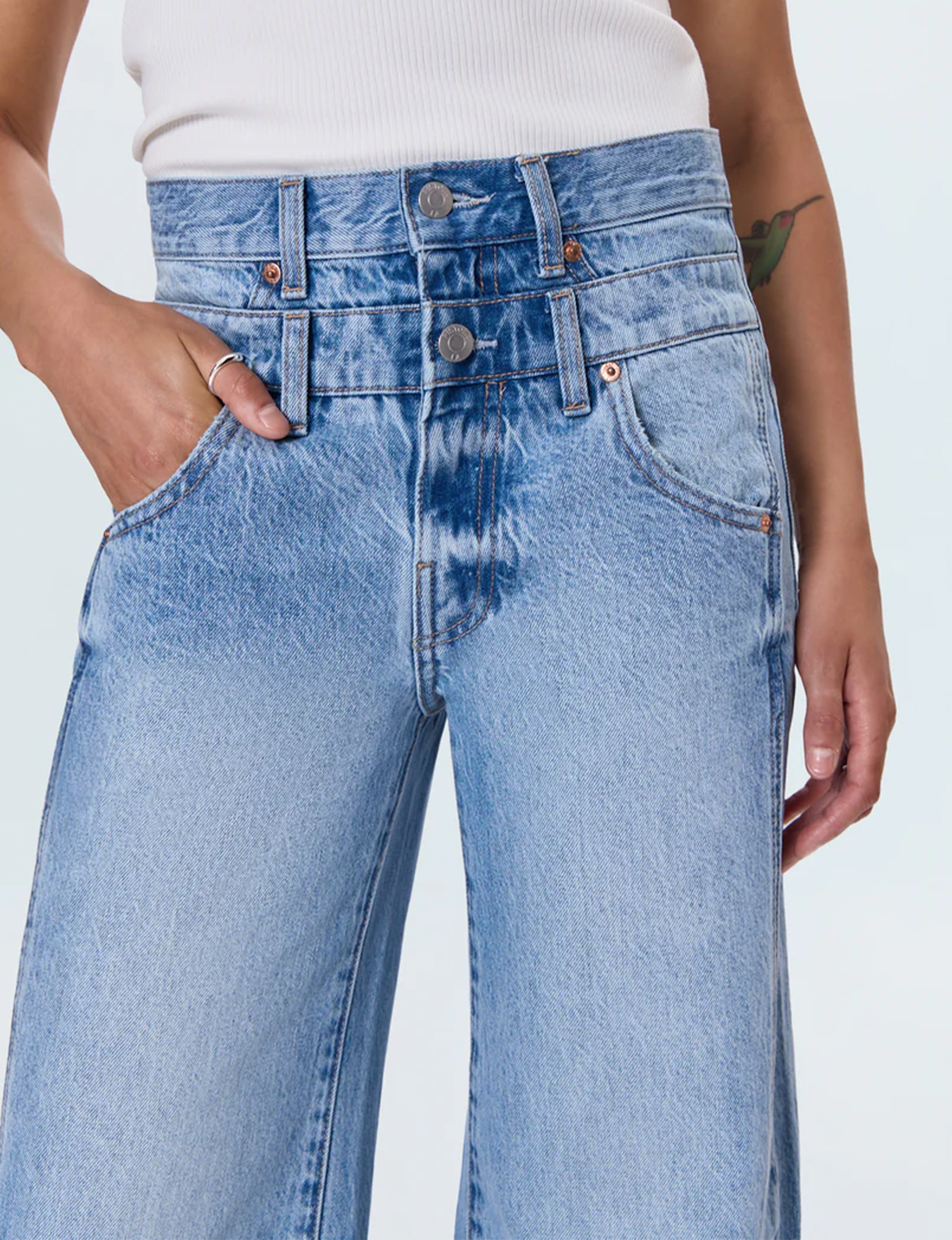 Caleb High Rise Relaxed Stacked Waist, Era