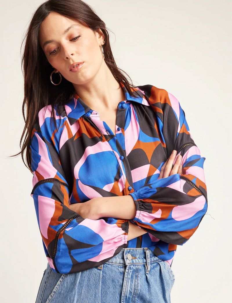 Hadley Blouse, Flamingo