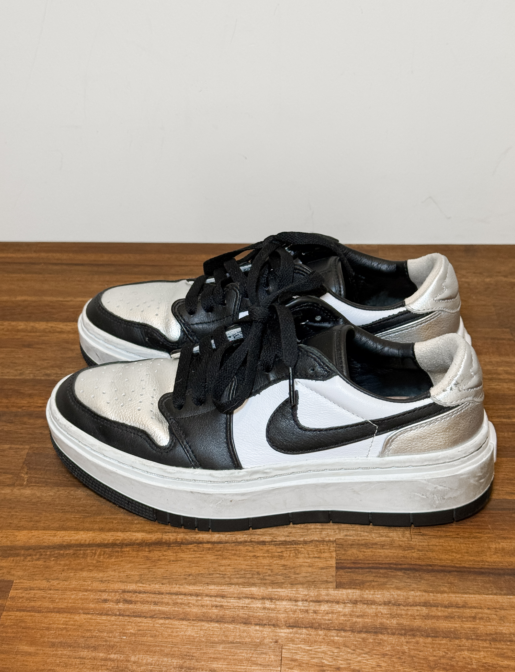 Nike Dunk Low Platform Sneakers, Silver