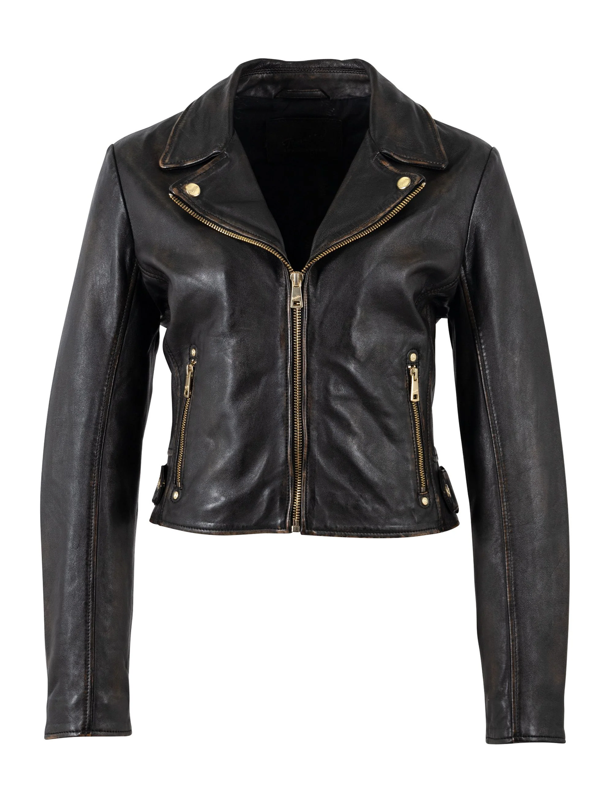 Hazie Biker Jacket, Antique Black