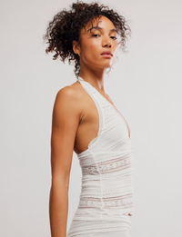 Flirty Frills Halter, Clean Ivory