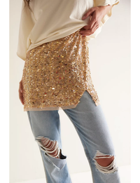 Midnight Kiss Mini Slip, Gold/Combo