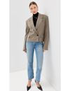 Callie Cropped Blazer, Khaki