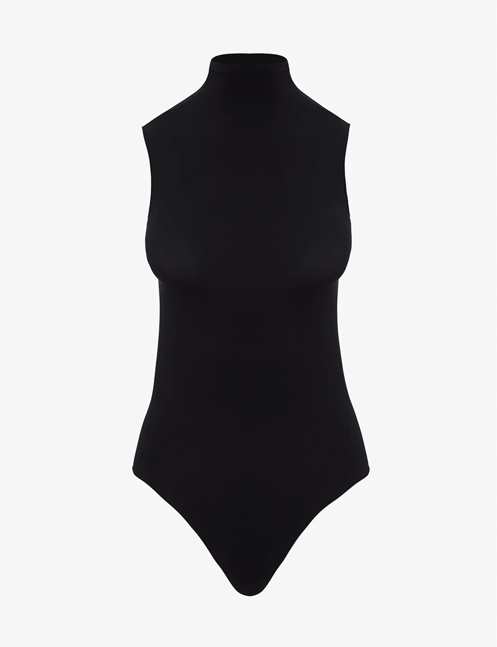 Ballet Mockneck Sleeveless Bodysuit, Black