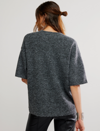 Margot Sweater Tee, Charcoal Heather