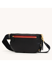 Charles Large Crossbody, Black/Brushed Gold