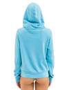 5 Stripe Zip Hoodie, Aquamarine/White Neon