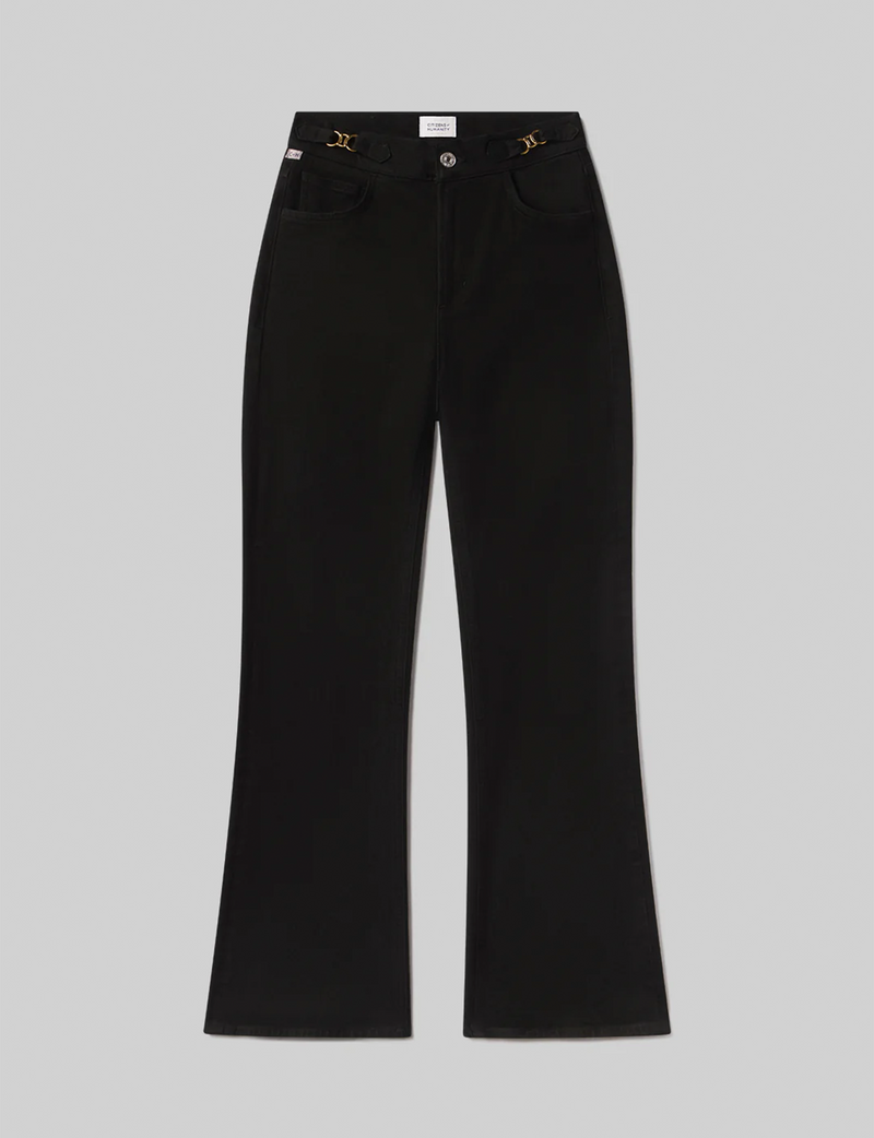 Horsebit Flare, Rich Black