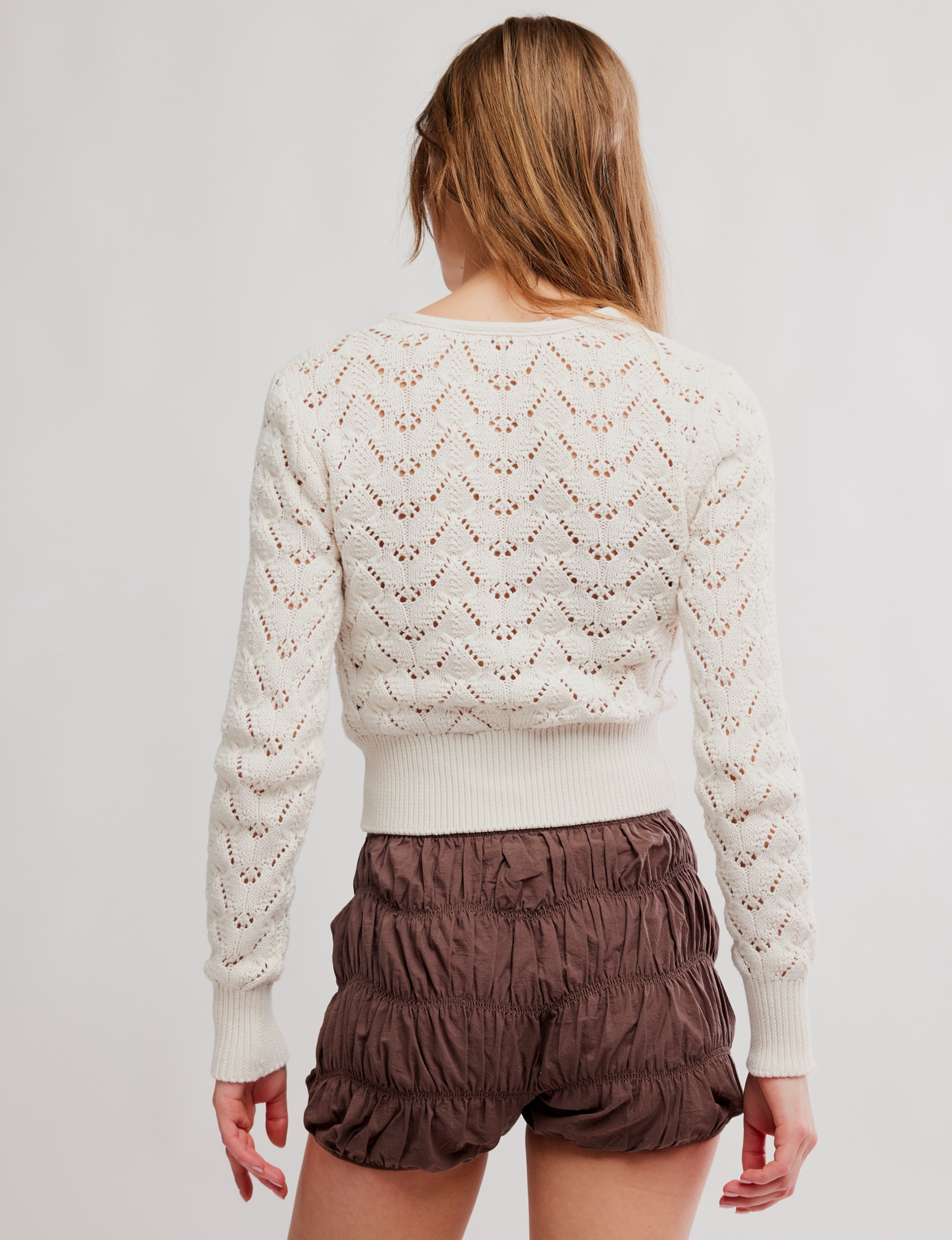 Pretty In Pointelle Cardi, Ivory