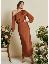 Elwood Off Shoulder Dress, Copper