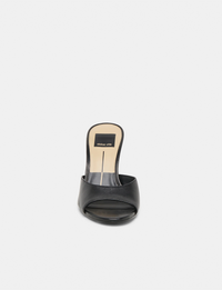 Rosha Heel, Black Leather