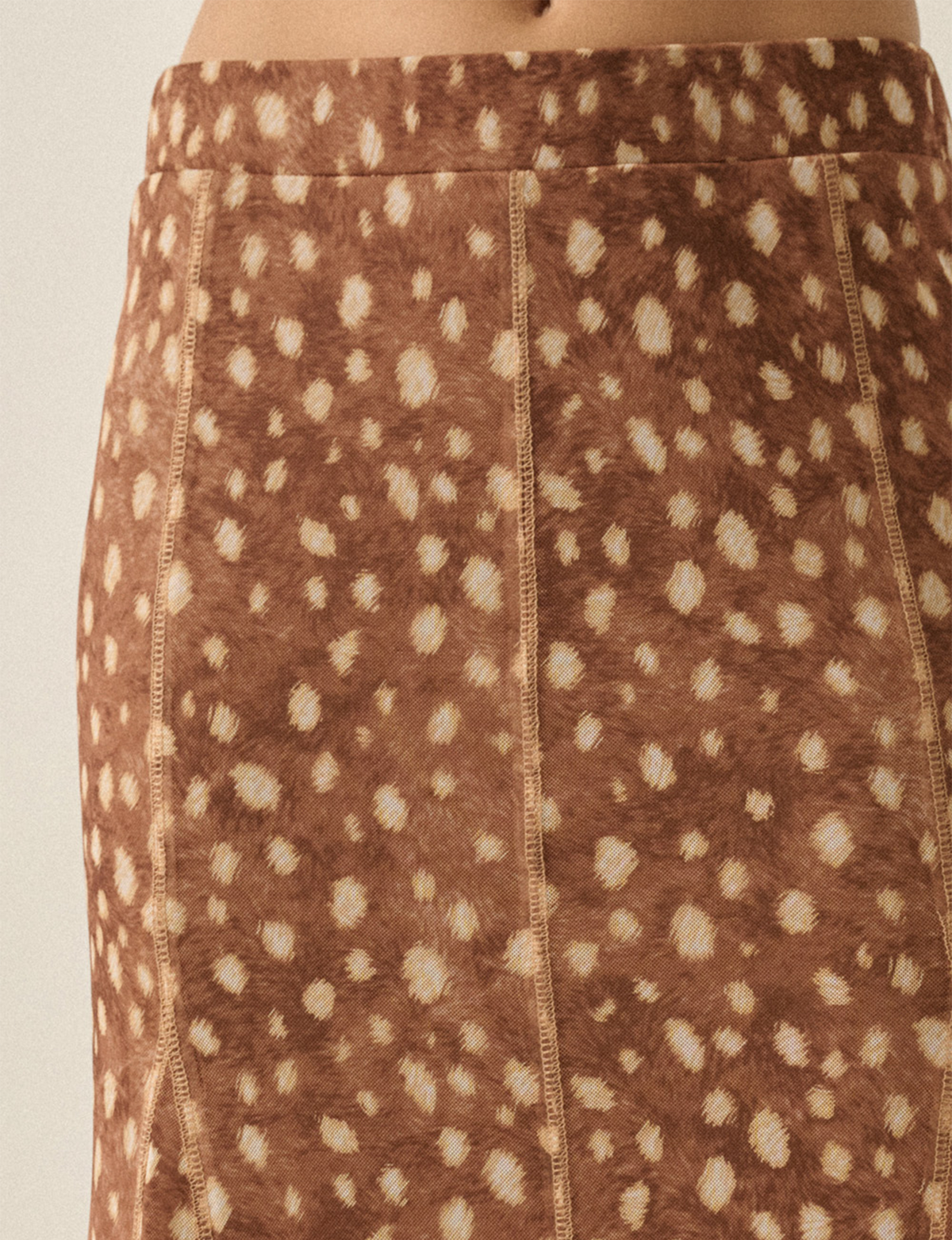 Antelope Maxi Skirt, Polka Dot/Taupe