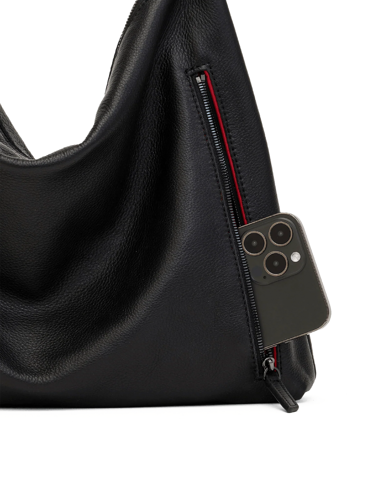 Kyle Large Handbag, Black/Gunmetal