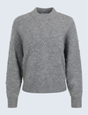 Aura Relaxed Sweater, Charcoal Diamonte
