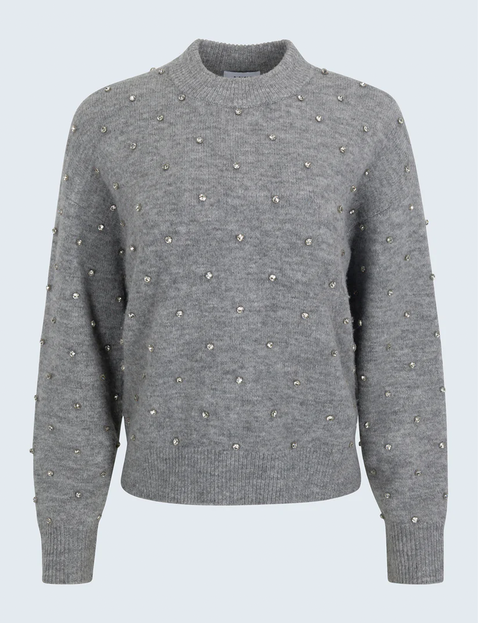 Aura Relaxed Sweater, Charcoal Diamonte