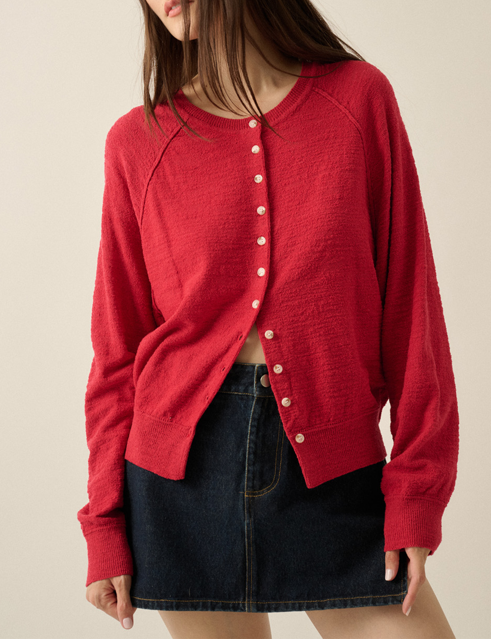 Outlander Cardigan, Red