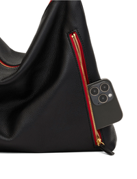 Kyle Large Handbag, Black/Brushed Gold