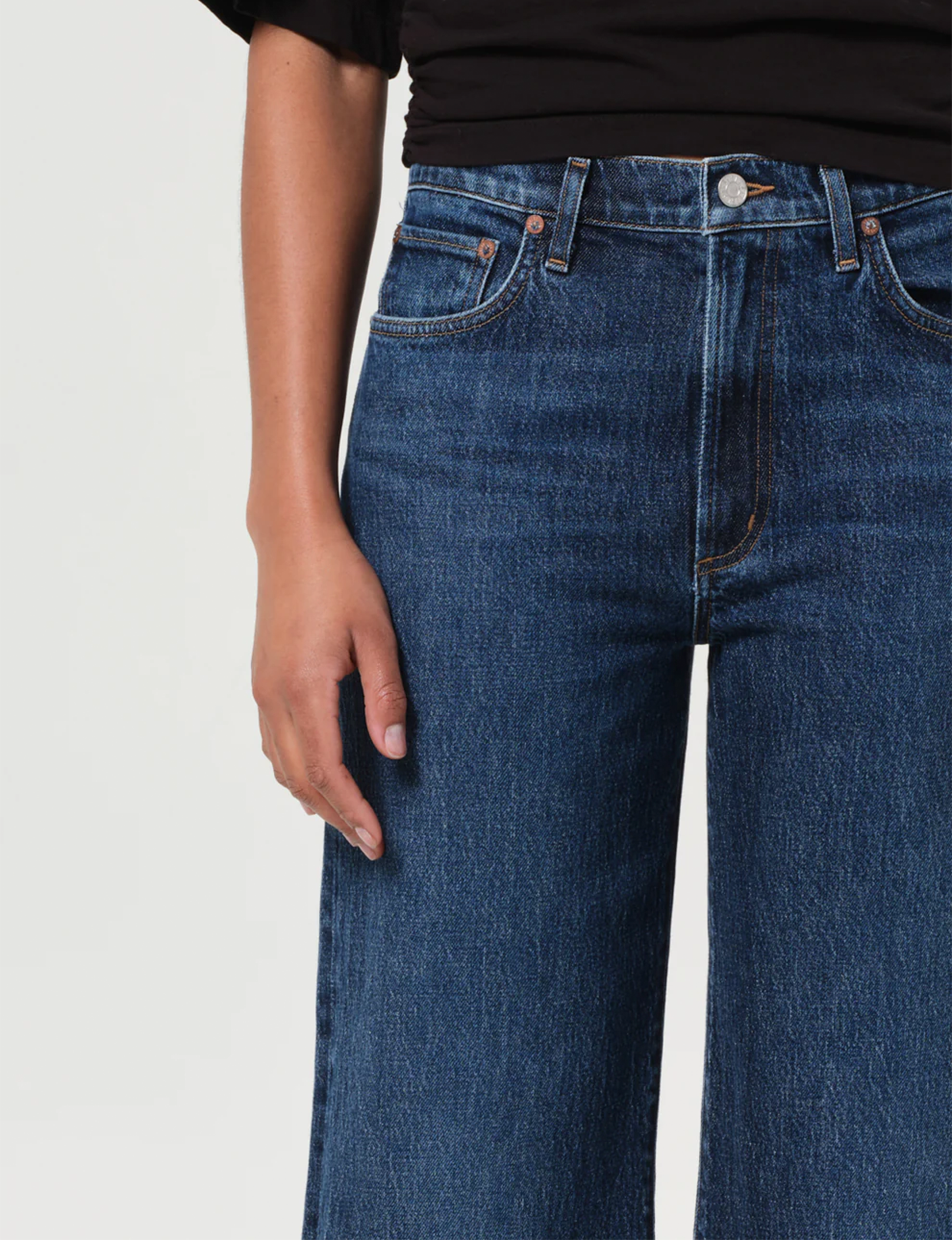 Harper Mid Rise Wide Leg Crop, Echo