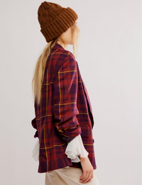 Dean Double Breasted Blazer, Plum/Combo