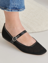 Rodni Woven Mesh Flat, Black