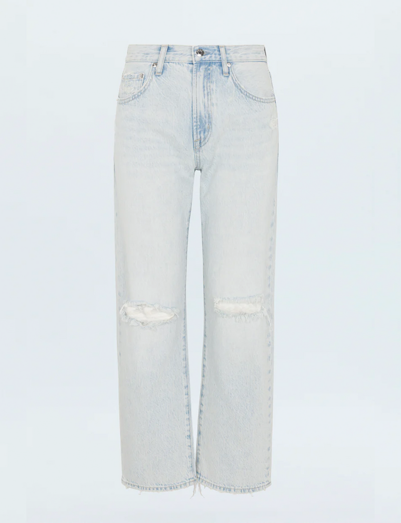 Lexi Relaxed Straight Jeans, Solstice Distressed