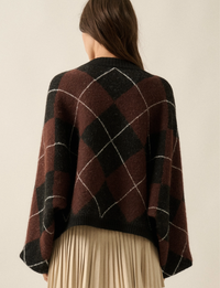 Argyle Sweater, Brown/Black