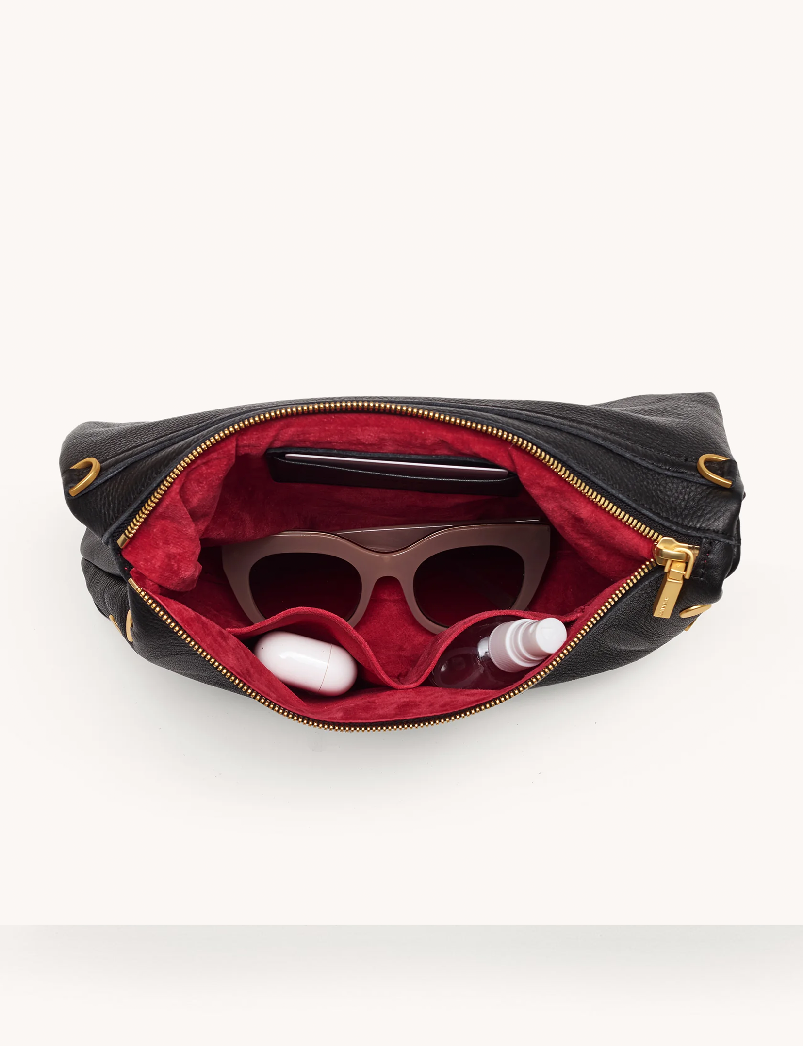 VIP Large Handbag, Black/Bushed Gold