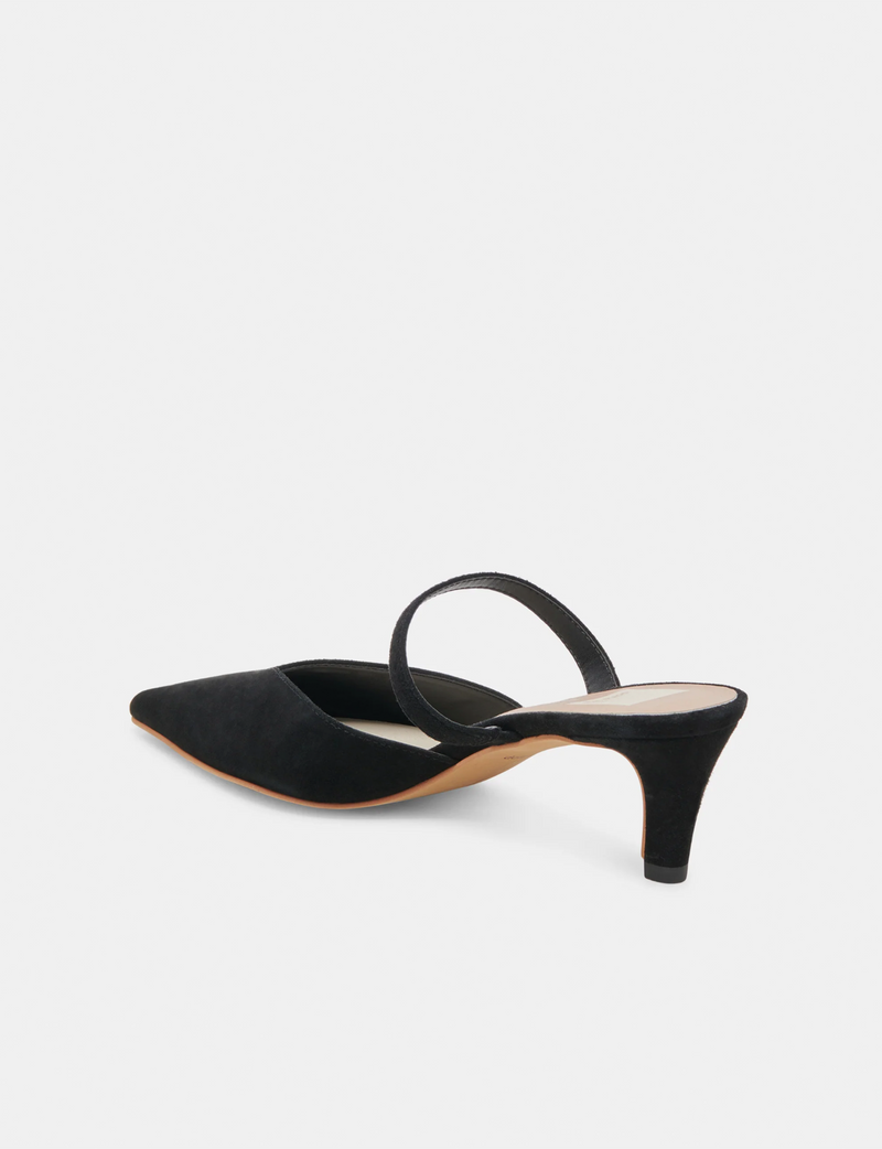 Kanika Mid Heels, Onyx Suede