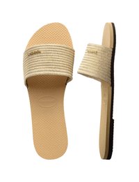 You Malta Sandal, Golden Metallic