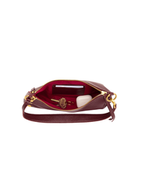 Kyle Small Handbag, Cherrywood/Brushed Gold