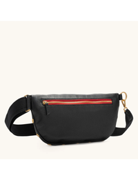 Charles Large Crossbody, Black/Brushed Gold