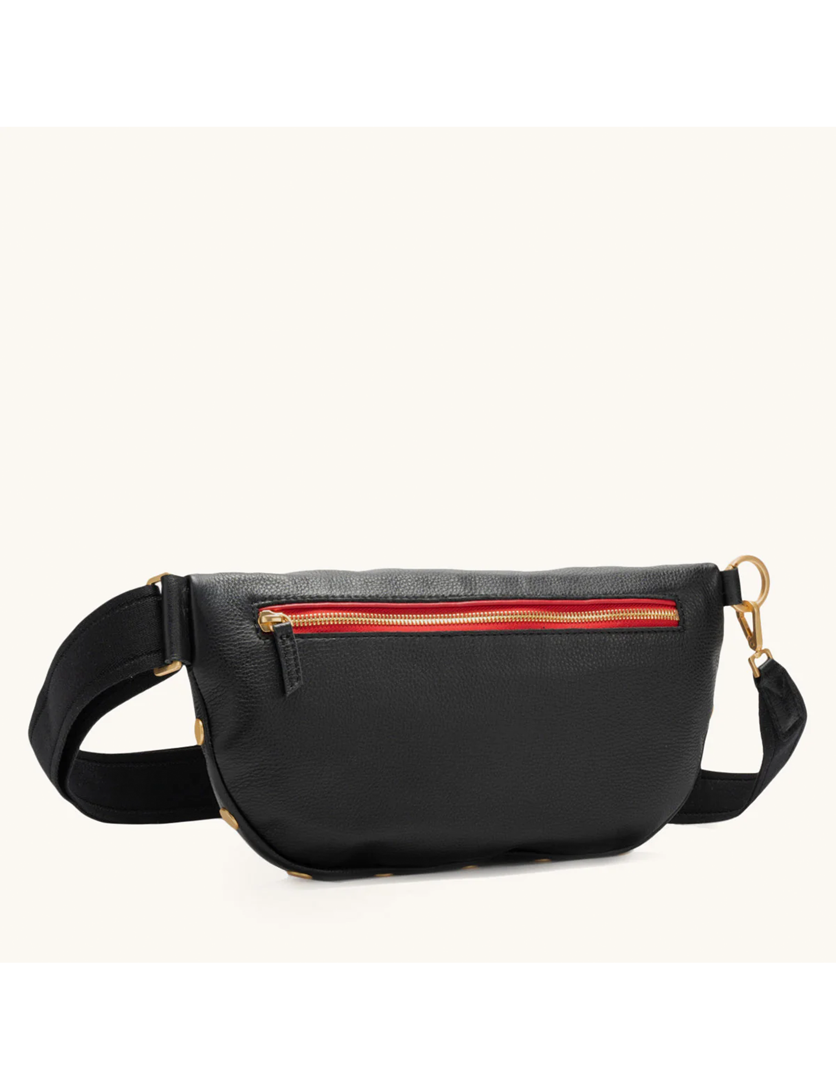 Charles Large Crossbody, Black/Brushed Gold