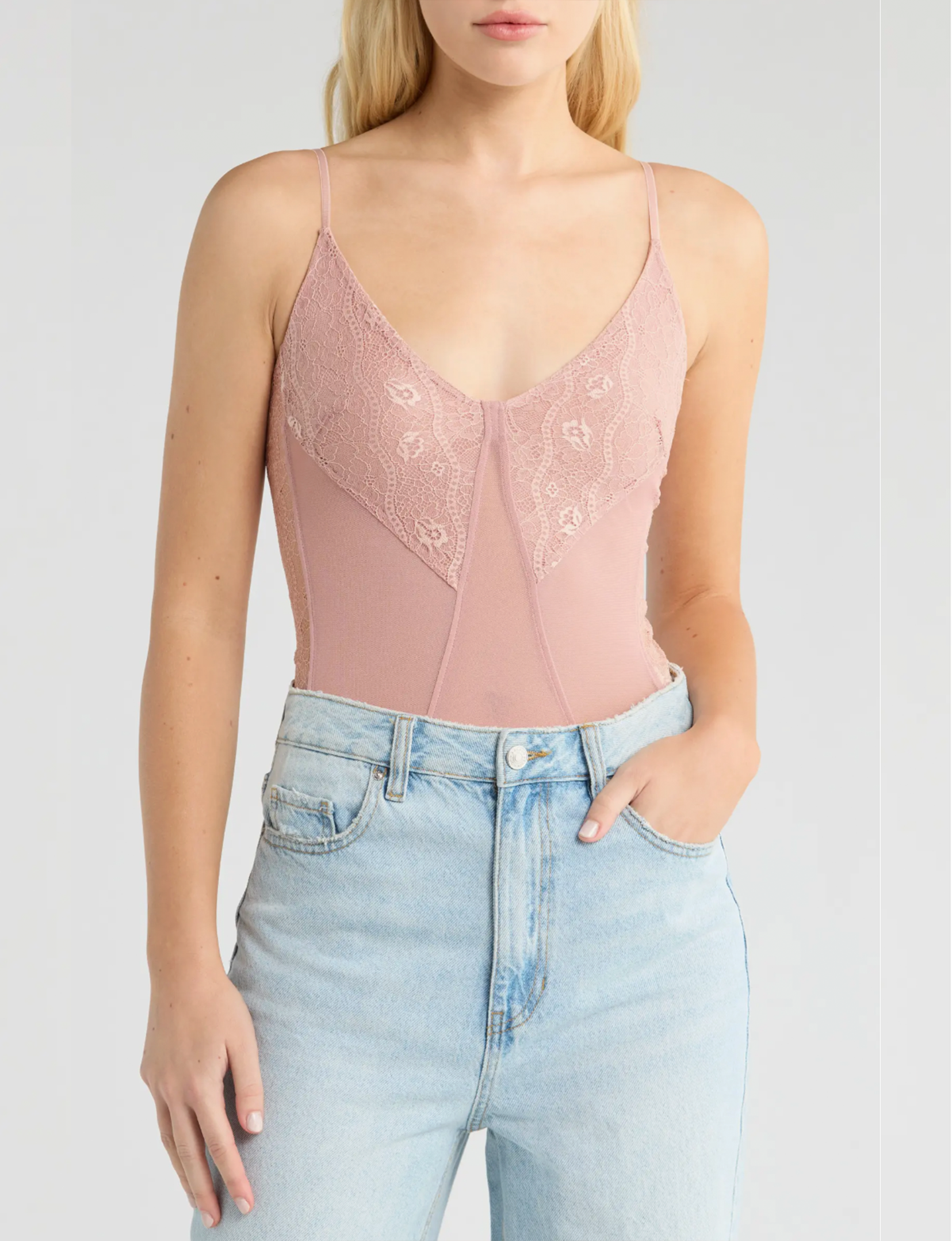 Take My Number Bodysuit, Pink