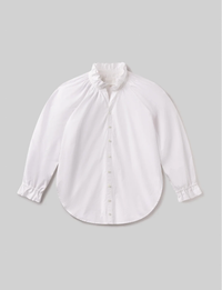 Loretta Ruffle Top, Optic White