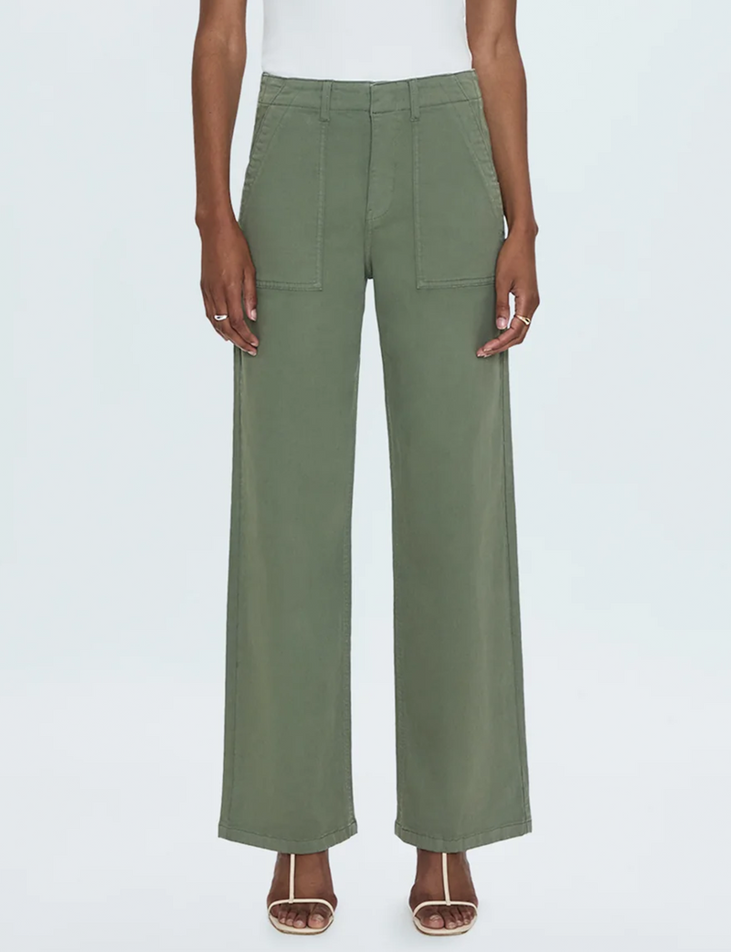 Nicole Wide Leg Pant, Soft Olive