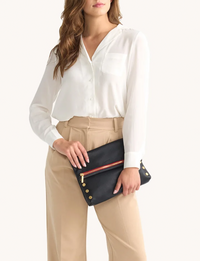 VIP Large Handbag, Black/Bushed Gold