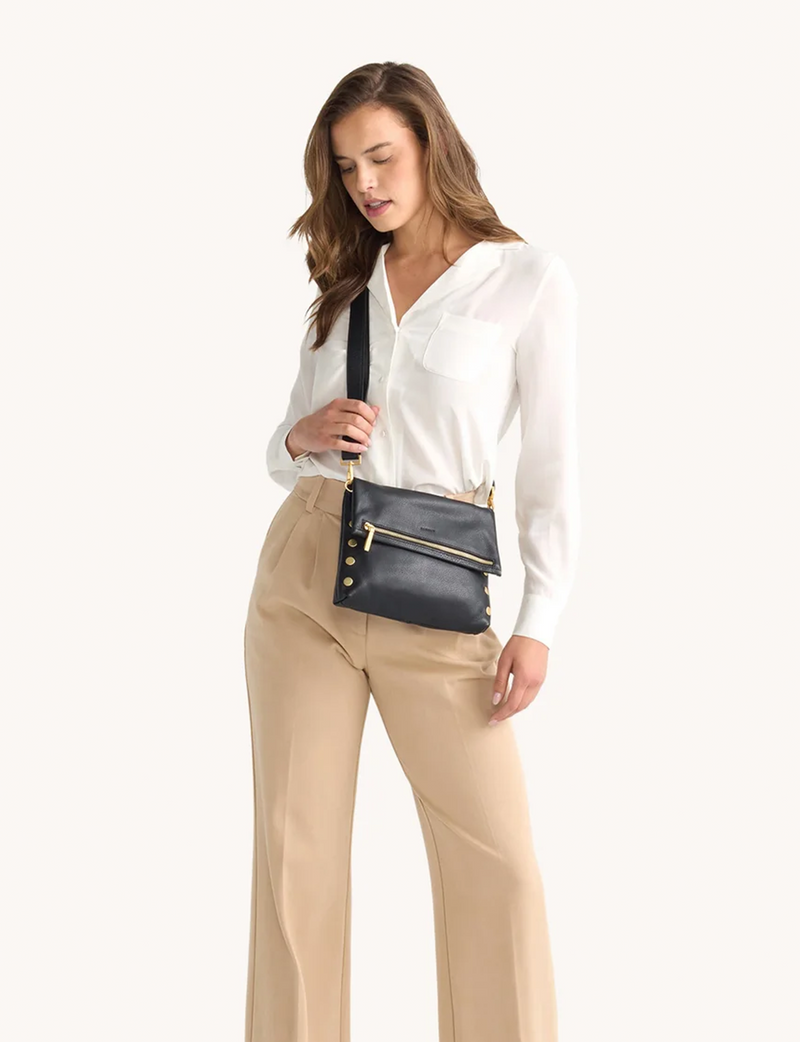 VIP Medium Handbag, Black/Bushed Gold