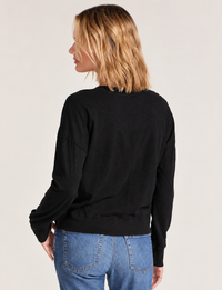 Deep VNeck Pullover, Black