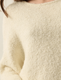 Bubble Sleeve Sweater, Cream
