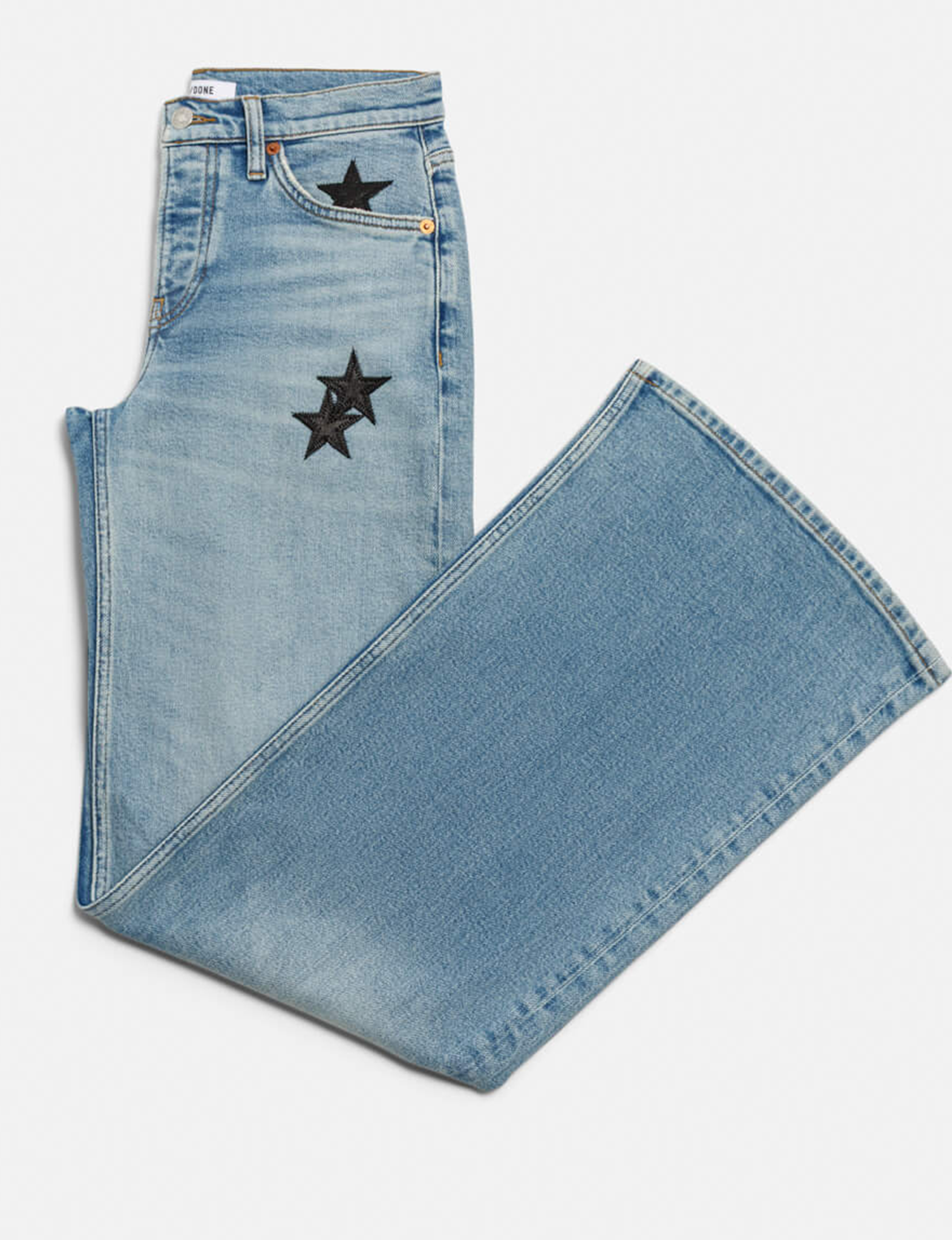 Mid Rise Wide Leg, Opal Indigo Star