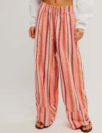 Days End Solar Linen Stripe Pant,