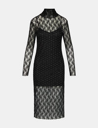 Vivienne Studded Dress, Black