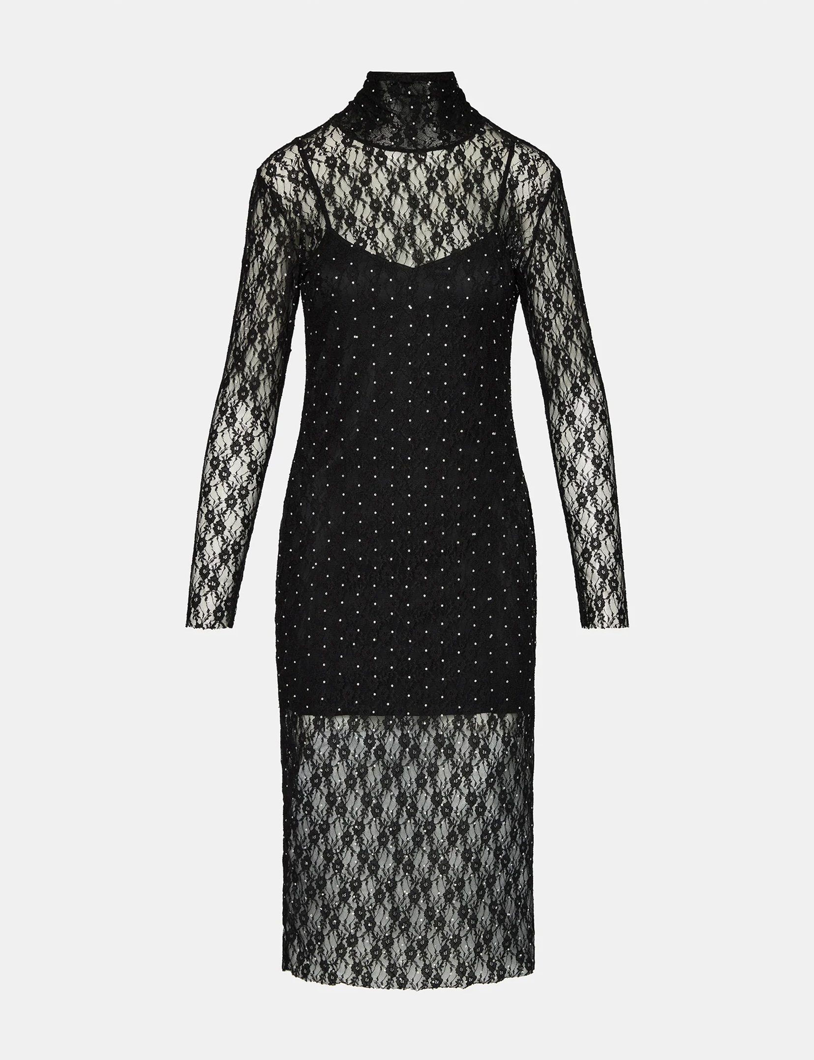 Vivienne Studded Dress, Black