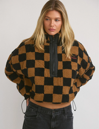 Big Sky Sherpa Half Zip, Checkmate