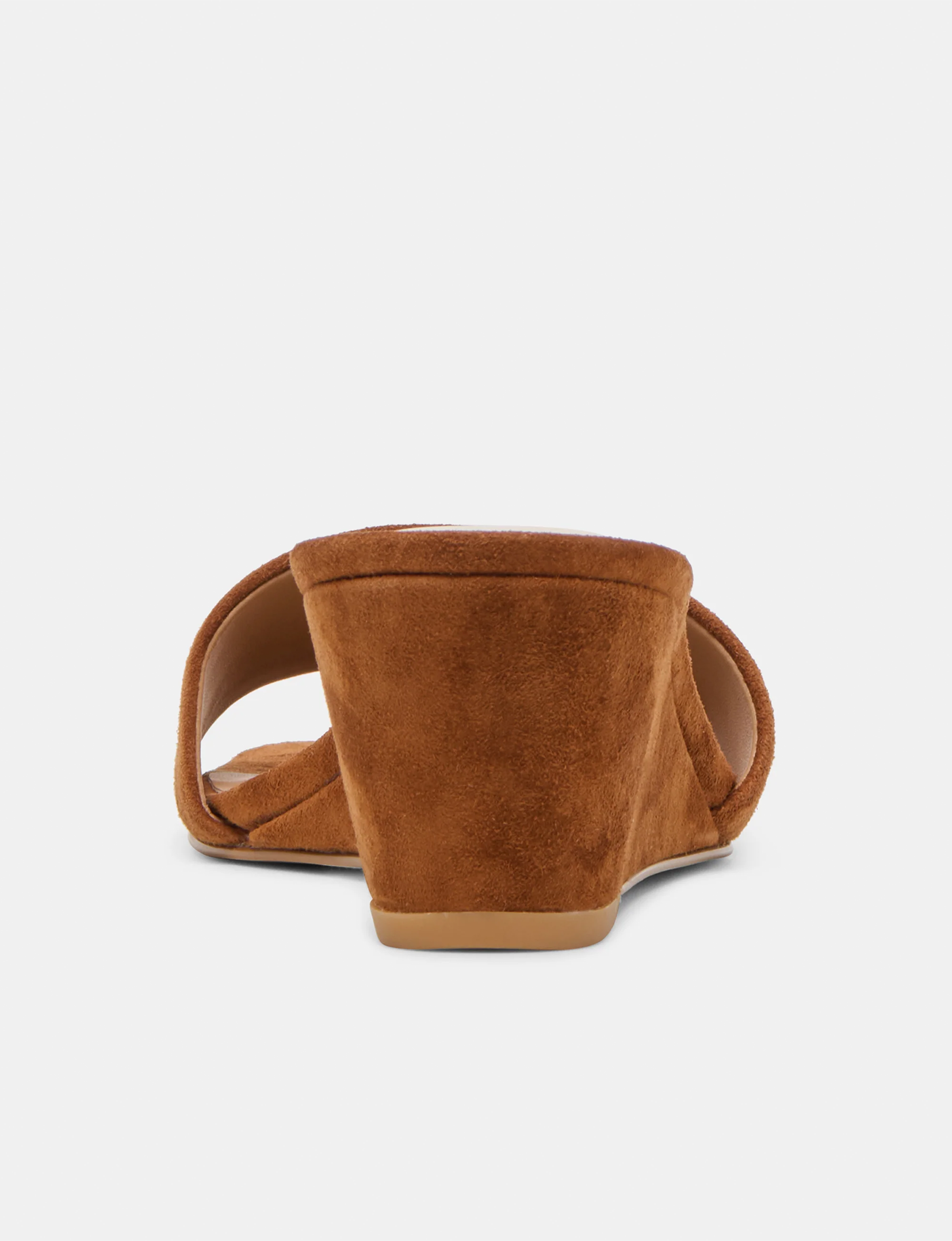 Qaily Wedge, Brown Suede