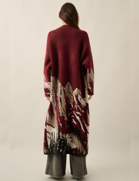 Mountain Scape Duster, Burgundy