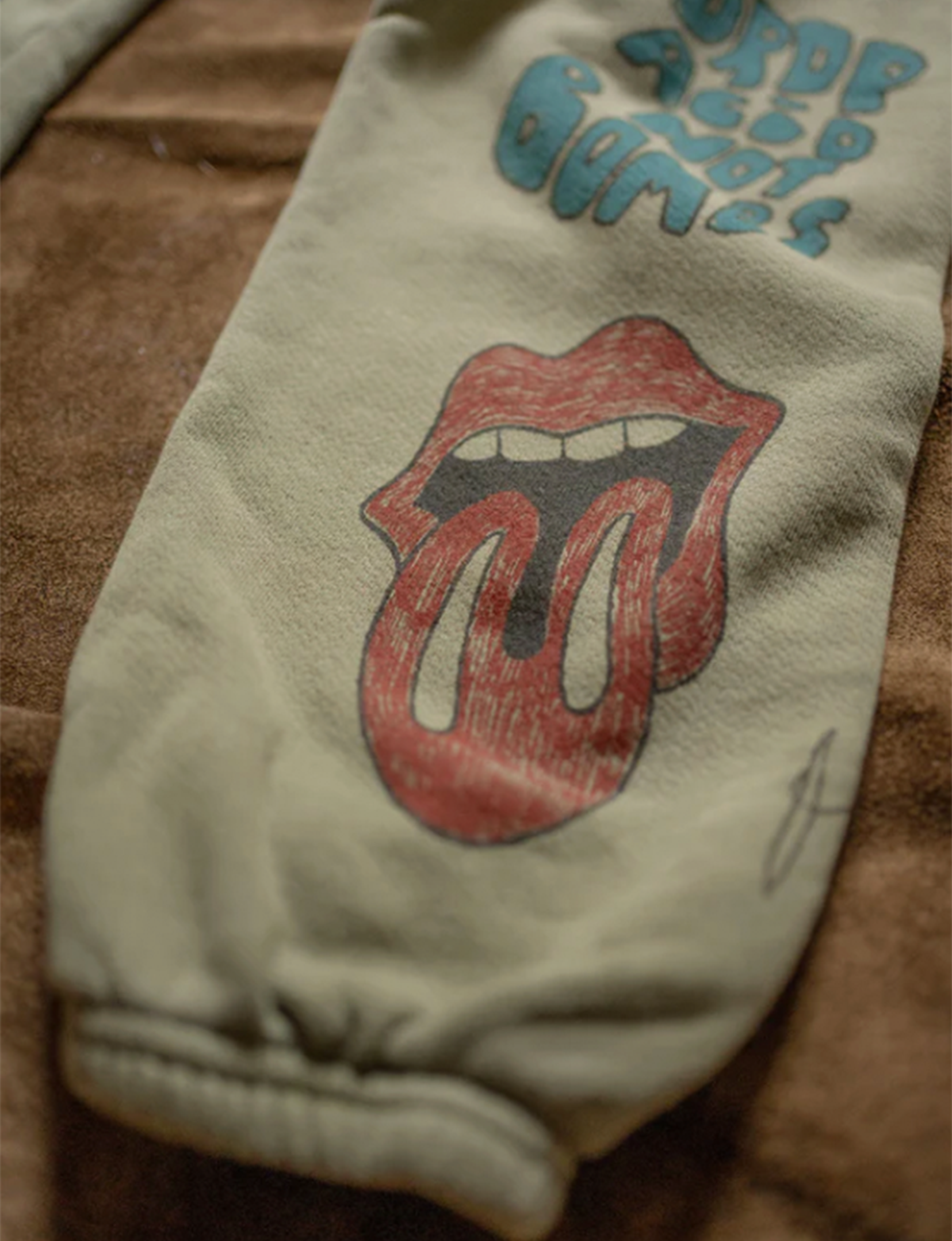 Rolling Stones Sketch Sweatpant, Fatigue