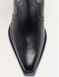 Cat Nap Cowboy Boot, Black Leather