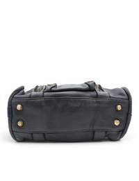 Large Leather Satchel, Black